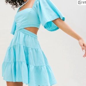 Free People Blue Mini Dress